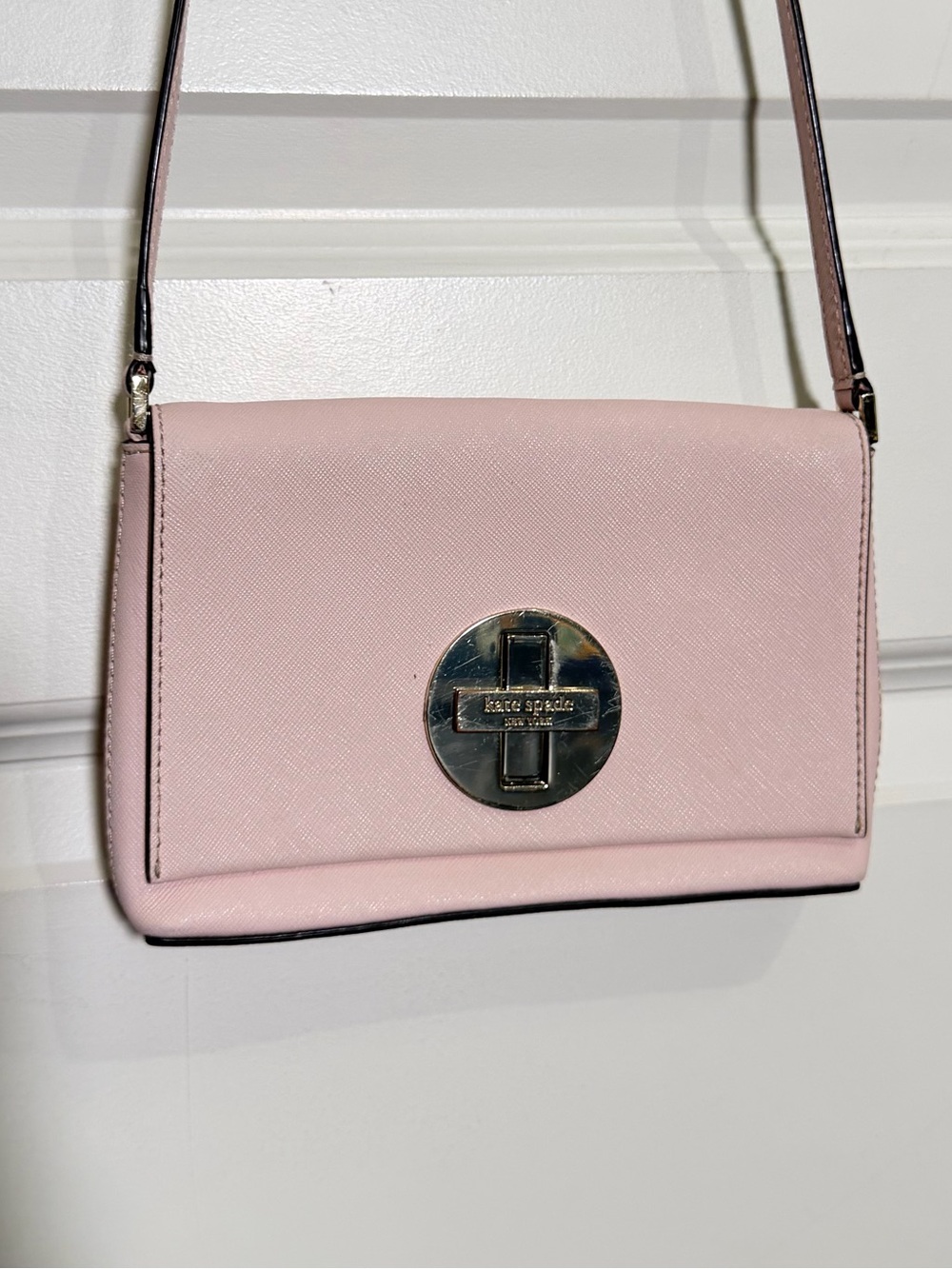 KATE SPADE Sally Newbury Light Pink Lthr Crossbody